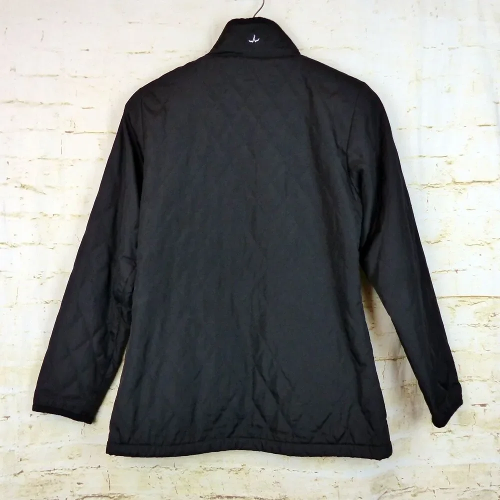 prAna Jacket Womens S Black Full Zip Fleece Line Lightweight Coat Gorpcore FLAW